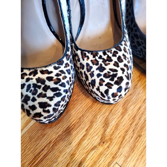Lot of 2 Womens High Heel Pumps Leopard Print & Black Patent 5-Inch Heels Size 9 - Picture 9 of 16